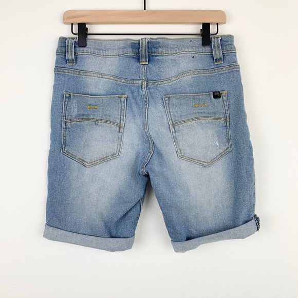 RSQ London Skinny Distressed Jean Shorts - Picture 3 of 3